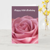 Carte rose 60e anniversaire (Fleur jaune)
