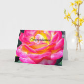 Carte Rose 7220 Félicitations Mariage Card (Fleur jaune)