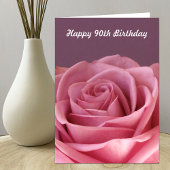 Carte rose 90e anniversaire