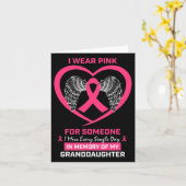 Carte Rose À la mémoire de ma petite-fille Cancer du sei (Fleur jaune)