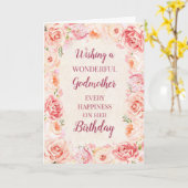 Carte Rose Aquarelle Fleurs Godmère Anniversaire (Fleur jaune)