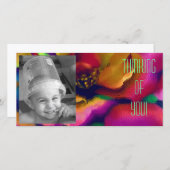 Carte Rose arc-en-ciel (Devant / Derrière)