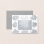 Carte Rose Argent Tapestry Sympathy Merci Foil (Devant avec enveloppe)