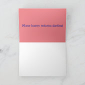 Carte rose avec logo et message d'écoute (Intérieur)
