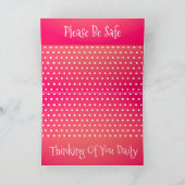 Carte Rose avec Pois (Intérieur)