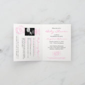 Carte rose Baby shower d'aventure Plier sur Passep (Intérieur)