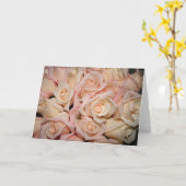 Carte rose blanc de rose (Fleur jaune)