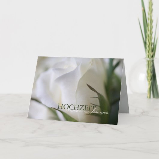 Carte Rose blanche (Devant)