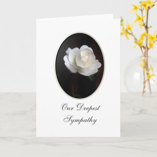 Carte Rose blanche (Fleur jaune)