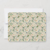Carte Rose blanche classique Enregistrer la date (Dos)