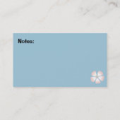 Carte rose/blanche de contact de maman de fleurs (Dos)