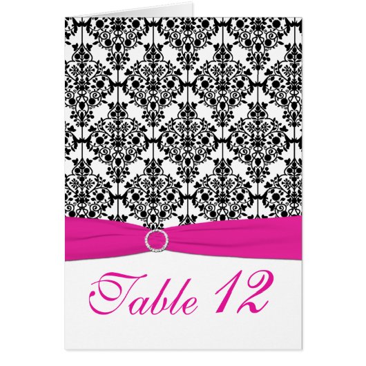 Carte rose, blanche et noire de nombre de Tableau (Devant)