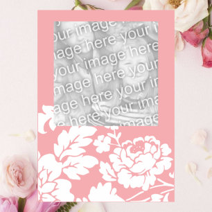 Carte Rose blanche florale Fête des Mères