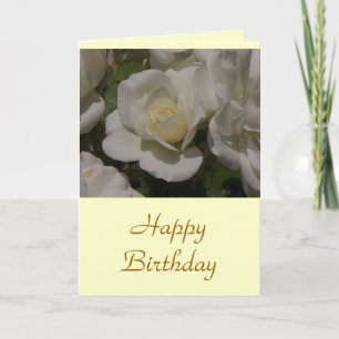 Carte Rose blanche, Joyeux anniversaire