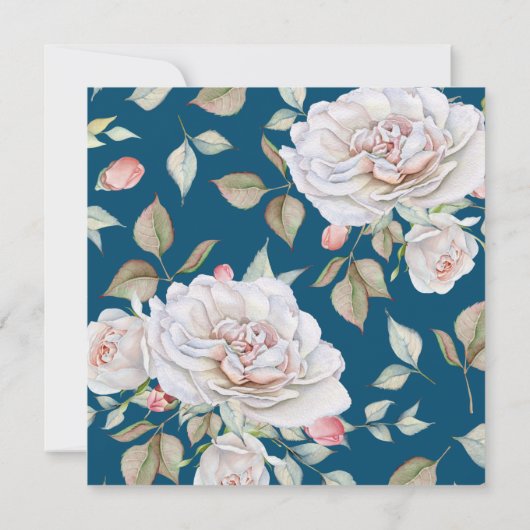 Carte Rose blanche romantique sur le site Mariage bleu R (Dos)
