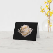 Carte Rose blanche simple (Fleur jaune)
