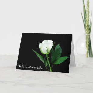 Carte Rose blanche sur la sympathie noire