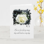 Carte Rose blanche sympathique (Fleur jaune)