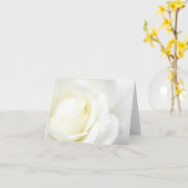 Carte Rose blanche toute occasion (Fleur jaune)