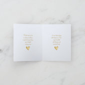 Carte Rose bleu baisé d'or (Intérieur)