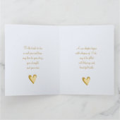 Carte Rose bleu baisé d'or (Intérieur)