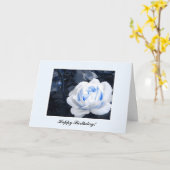 Carte Rose Bleu Bébé (Fleur jaune)