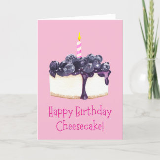 Carte rose Bleu Bleu Bleu Joyeux Anniversaire