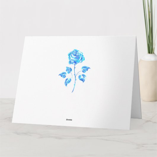 Carte Rose bleu brûlant (Dos)