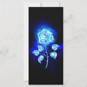 Carte Rose bleu brûlant
