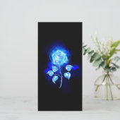 Carte Rose bleu brûlant (Debout devant)