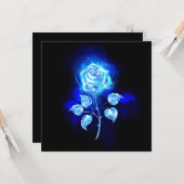 Carte Rose bleu brûlant (Devant/Arrière en situation)