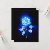 Carte Rose bleu brûlant (Devant/Arrière en situation)