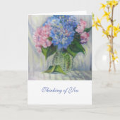 Carte "Rose, bleu, et verre " (Fleur jaune)