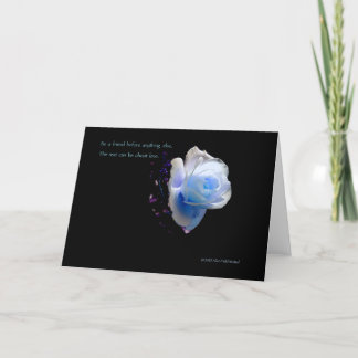 Carte "Rose bleu poudre" / "Avant"