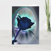 Carte Rose bleu profond (Devant)