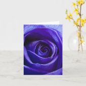 Carte Rose bleue (Fleur jaune)