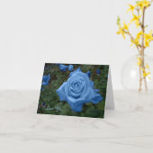 Carte Rose bleue (Fleur jaune)