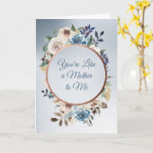 Carte Rose Bleue et Blanche comme une fête des mères (Fleur jaune)