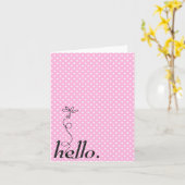 Carte Rose Bling Daisy Bonjour (Fleur jaune)