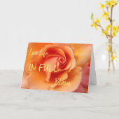 Carte Rose Blossom / Apricot Peach / Pensée De Vous (Fleur jaune)