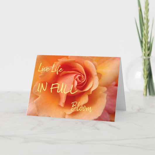 Carte Rose Blossom / Apricot Peach / Pensée De Vous (Devant)