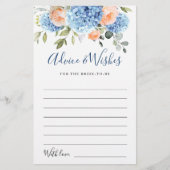 Carte Rose Blue Hydrangea Blush (Devant)