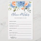 Carte Rose Blue Hydrangea Blush (Devant)