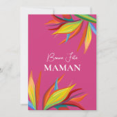 Carte rose Bonne Fête Maman Tropical Flower (Devant)