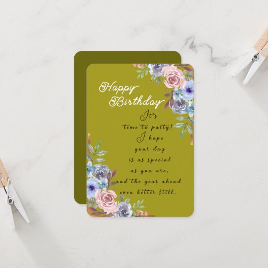 Carte Rose bunch  (Devant/Arrière en situation)