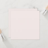 Carte Rose Champagne Pastel Uni (Devant/Arrière en situation)