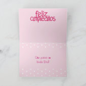 Carte rose chaud Feliz Cumpleaños (Intérieur)