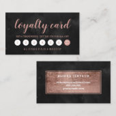 Carte rose chic de fidélité d'aquarelle de (Devant / Derrière)