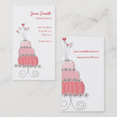 Carte rose chic lunatique de profil de gâteau de (Devant / Derrière)