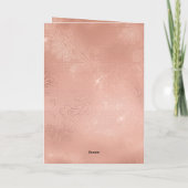 Carte Rose chic or dentelle Mariage Merci (Dos)